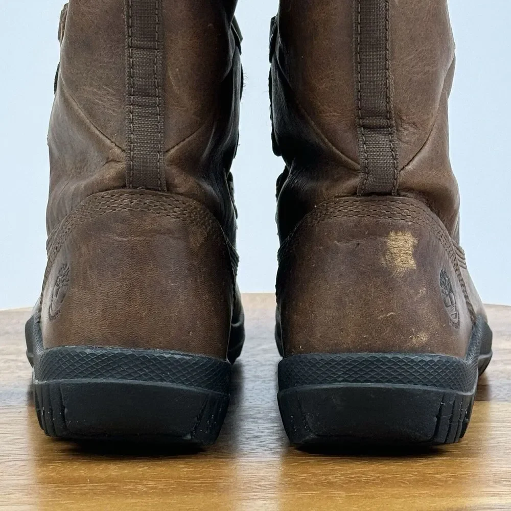 Womens TImberland Mount Hope Mid Fur Brown Leather Winter Trail Boots Size 7 M - Picture 5 of 10